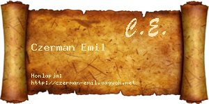 Czerman Emil névjegykártya